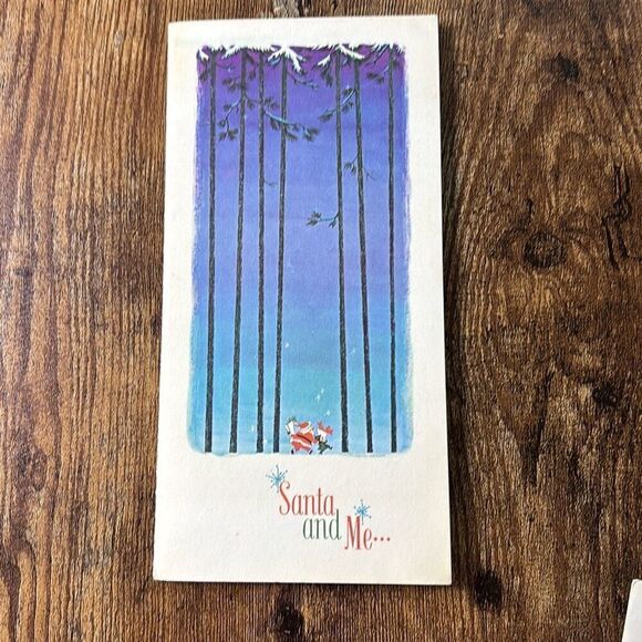 Lot of 4 vintage 1960-65 Santa & Me photo picture + card - Picture 7 of 13